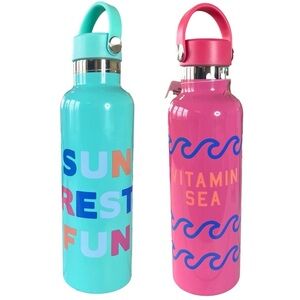 Set of 2 Stainless Steel Sun & Sky 24 Oz Double Wall Tumblers